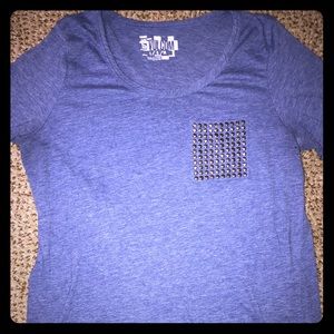 Volcom blue quarter length T